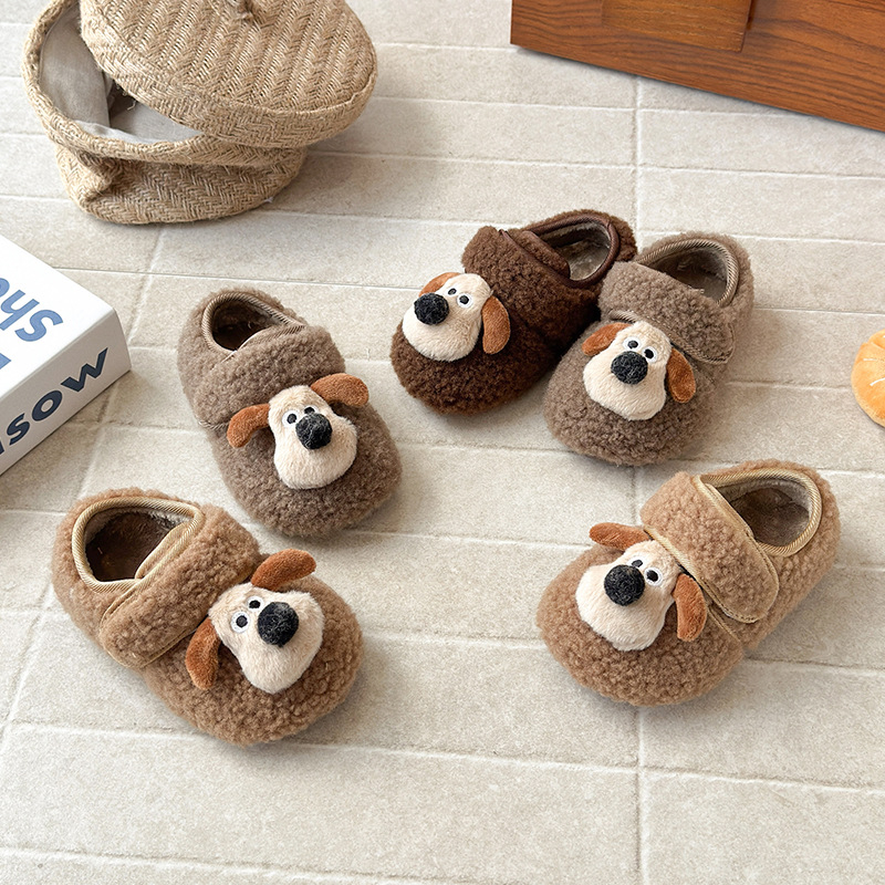 Slatke crtice štene u Birkenstock stilu, plišana podstava i mekana potplata, topli zimski cipele za djevojčice