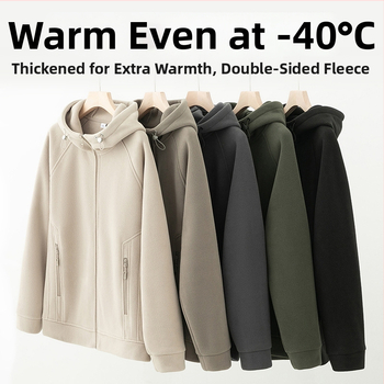 Pánske kapucňové fleecové kardigán s kapucňou, 100% polyester, rakúsky velúr, predný zips, okrúhly výstrih, voľný strih