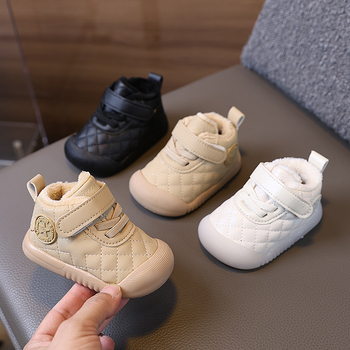 Dječje cipele za učenje hodanja, 1–3 godine, unisex, Velcro zatvarač, gornji dio od mikrovlakana, debeli gumeni potplat