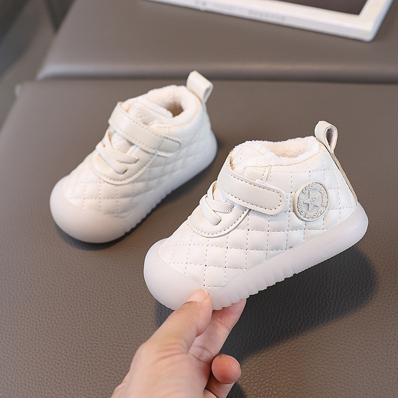 Dječje cipele za učenje hodanja, 1–3 godine, unisex, Velcro zatvarač, gornji dio od mikrovlakana, debeli gumeni potplat