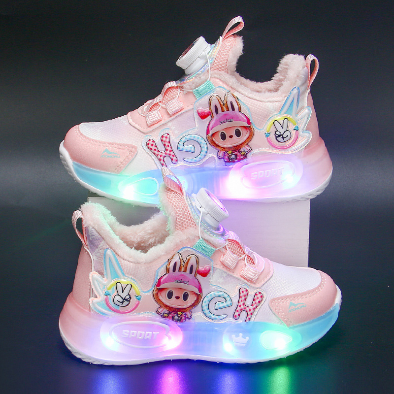 Svjetleće tenisice za djevojčice Cartoon Paradise, gornji dio od sintetičke kože, EVA potplat, protuklizne, lagane, za sve sezone
