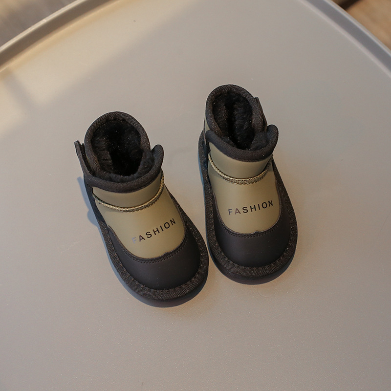 Detské členkové topánky (syntetická koža, kórejský štýl, vek 1–3 rokov)