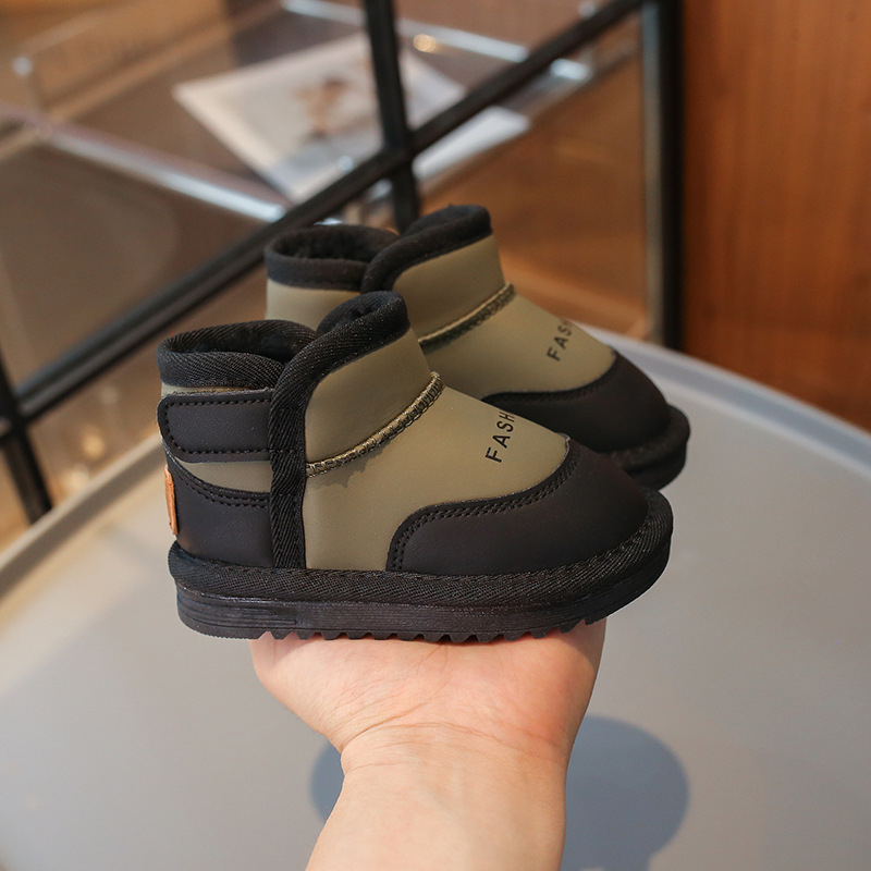 Detské členkové topánky (syntetická koža, kórejský štýl, vek 1–3 rokov)