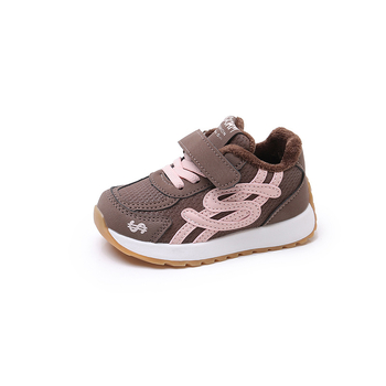 Detské športové tenisky na suchý zips – unisex, vrchný materiál z umelej kože, pruhovaný vzor, podrážka z TPR, hrubá podrážka, vek 1–6 rokov