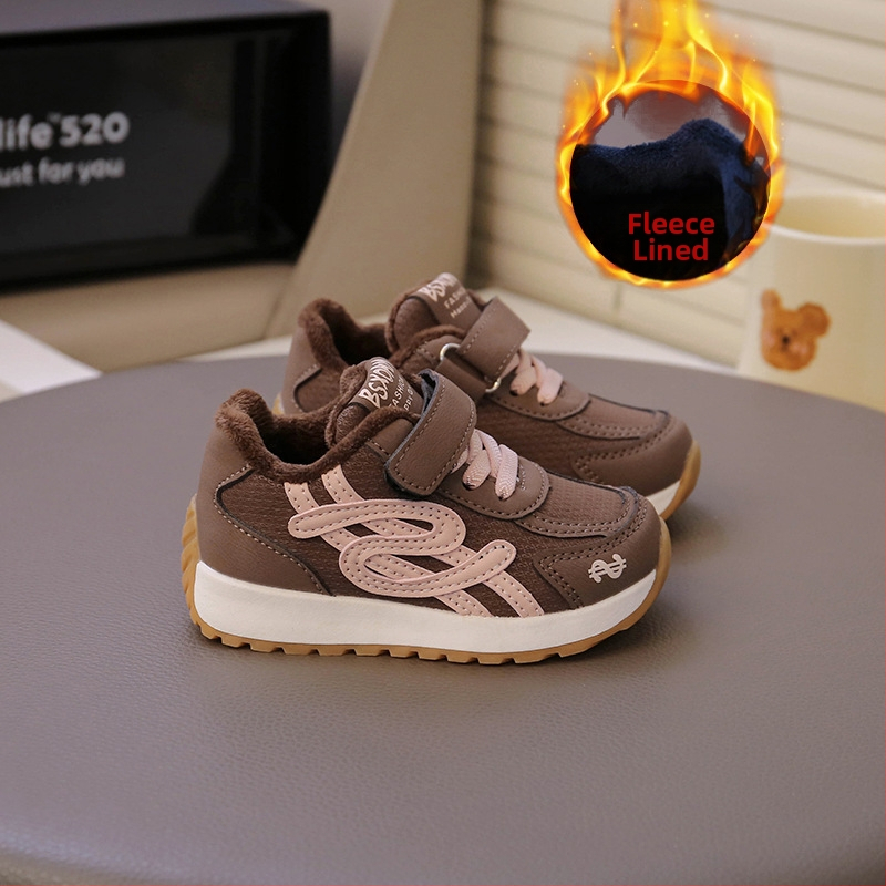 Detské športové tenisky na suchý zips – unisex, vrchný materiál z umelej kože, pruhovaný vzor, podrážka z TPR, hrubá podrážka, vek 1–6 rokov