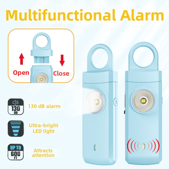 Osobný alarm pre ženy, seniorov a deti - 130 dB, dobíjateľný, LED svetlo, model MSA-821B, ochrana proti vlkom