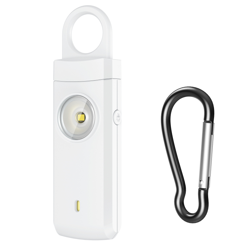 Osobný alarm pre ženy, seniorov a deti - 130 dB, dobíjateľný, LED svetlo, model MSA-821B, ochrana proti vlkom