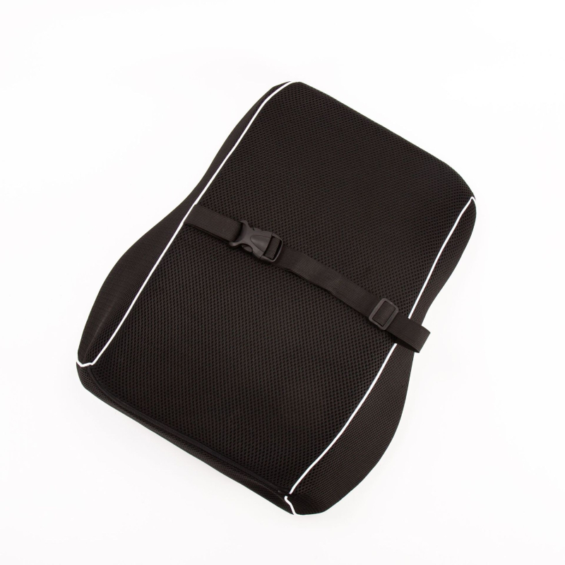 Podpora bedra z pamäťovej peny pre auto a kanceláriu, nepravidelného tvaru, výška vankúša 10–15 cm, výplň polyuretán.