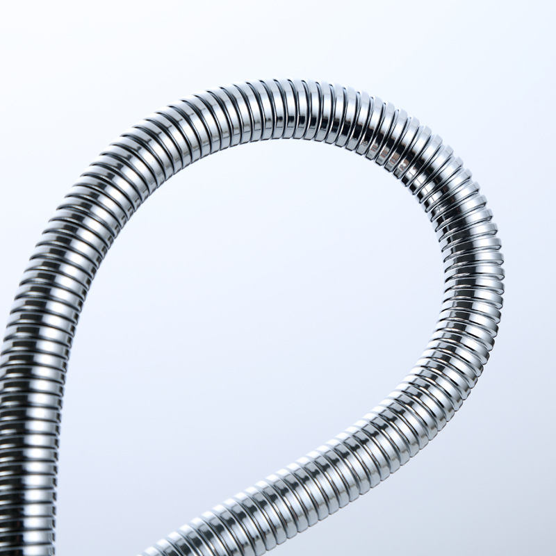 Sprchovací hadička z nehrdzavejúcej ocele 304, protiexplozívna, univerzálne pripojenie, montáž otvorená/skrytá, modely HSG03/HSG070, 2.5 MPa, 0–90°C