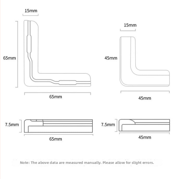 Set 12 hliníkových ochranných rohov pre okná a dvere, proti nárazu, ochranné kryty
