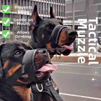 Náhubok pre psa pre Dobermana a Nemeckého ovčiaka – proti kousaniu, proti šteknutiu, umožňuje pitie vody