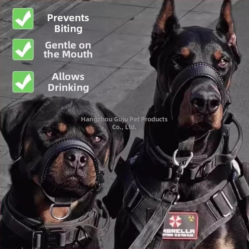 Náhubok pre psa pre Dobermana a Nemeckého ovčiaka – proti kousaniu, proti šteknutiu, umožňuje pitie vody
