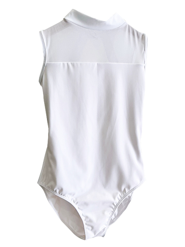 Leotard pre ženy – Vysoký golier, baletné cvičenie, nylonový zmesový materiál s podšívkou z mliekového hodvábu