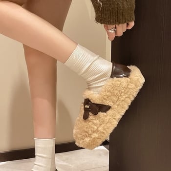 Női velúr cipő meleg belsővel, magasságot növelő talp, slip-on, gumitalp