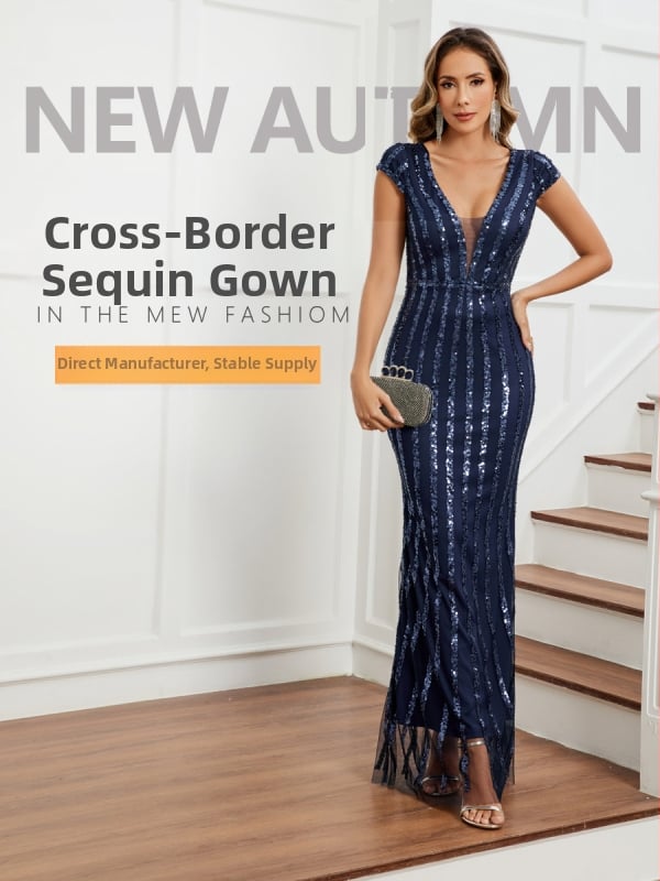 Večerné šaty so flitrami, polyester-spandex zmes, polyester 30–50%, spandex <30%, Zima 2024