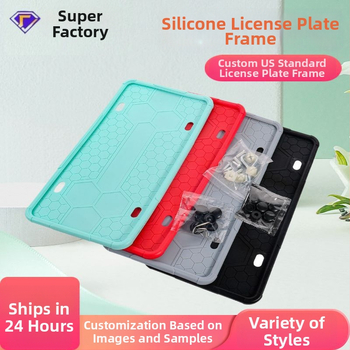 Silikonski okvir za registarsku tablicu s antivibracijskim jastučićem; Materijal: silikon; Model: pravokutna podloga za registarsku tablicu; Kompatibilno s General Motors; Marka: Tai Mei