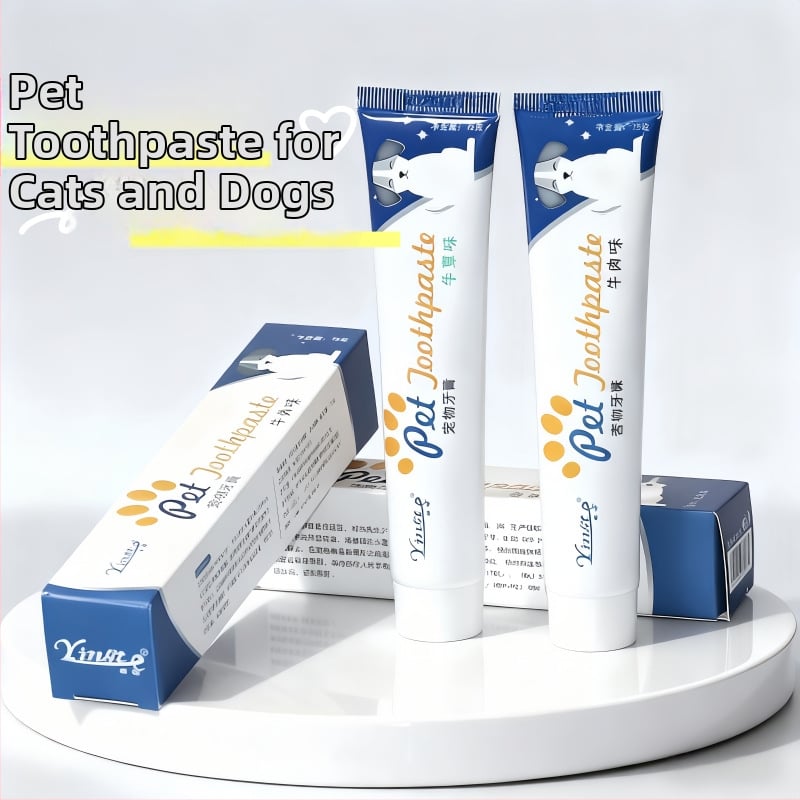 Zubná pasta pre domáce zvieratá – čerstvý dych – značka Dama – pre mačky aj psy – príchute hovädzie a mäta