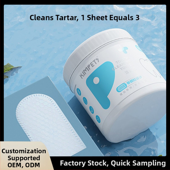 Vlhčené utierky na čistenie zubov pre domáce zvieratá – pre psy a mačky, starostlivosť o ďasná a ústnu hygienu; Značka Madden/Maidou; Materiál: voda, netkaná textília, extrakt z olivového oleja; Model mr229