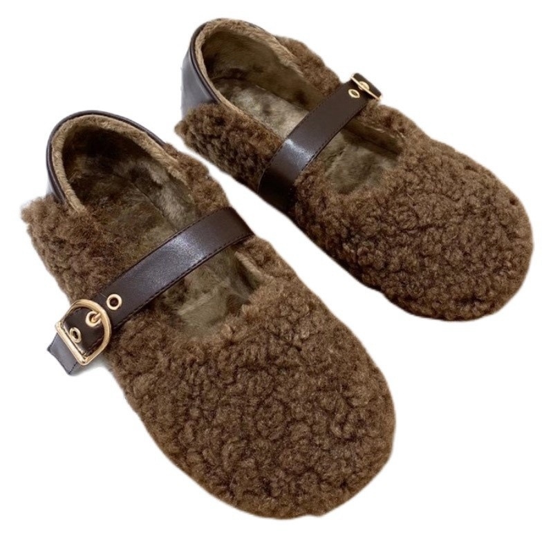 Női Mary Jane cipők, koreai stílus, kerek orr, velúr felsőrész, középméretű sarok 3–5 cm, pántos zárás, belső talp műbőr