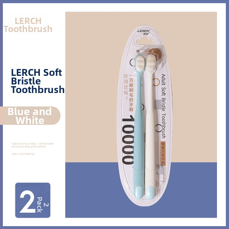 Ručna četkica za zube Lerch Le Tooth Ten Thousand Hair, 2-djelna pakiranje, mekana vlakna, za odrasle, univerzalna upotreba