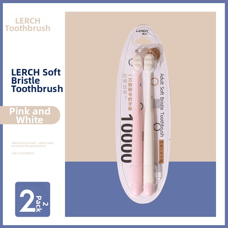 Ručna četkica za zube Lerch Le Tooth Ten Thousand Hair, 2-djelna pakiranje, mekana vlakna, za odrasle, univerzalna upotreba