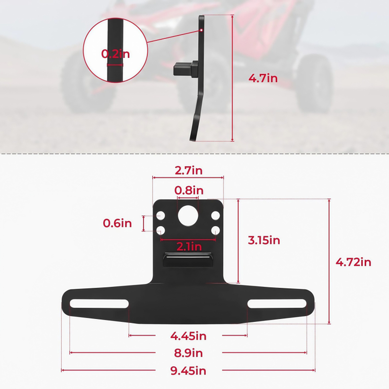 Držač registarske pločice sa svjetlom, aluminijska legura, model XC-N112, univerzalna kompatibilnost, brenda XCLPF