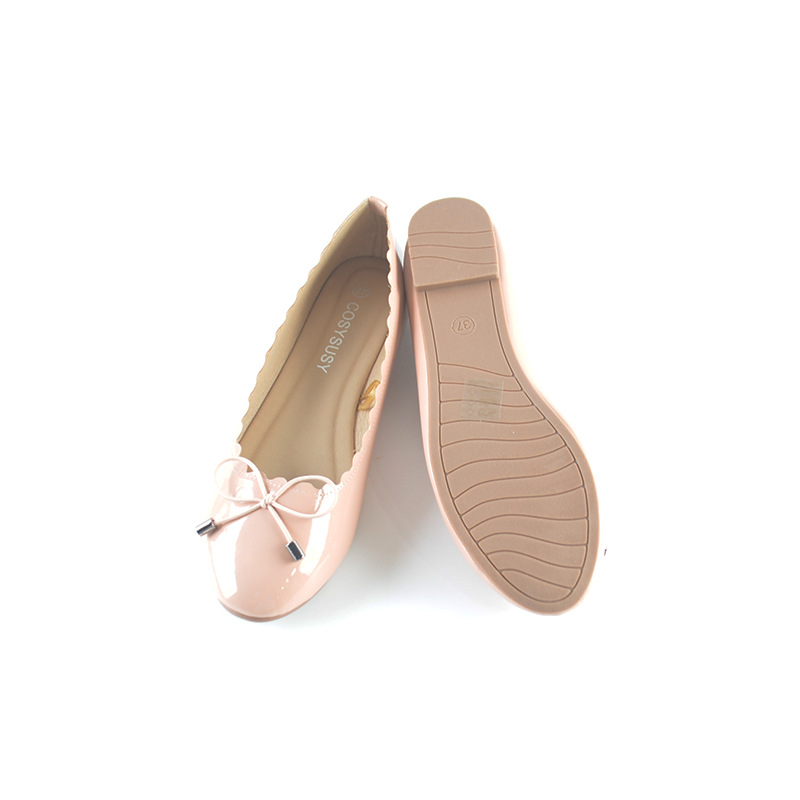 Női virágos csipkés balerina cipő, kerek orrú, PU felső, TPR talp, Slip-On