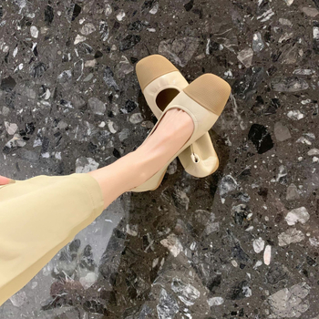 Loafers fără șiret pentru femei, vârf pătrat, talpă plată mică (1–3 cm), partea superioară din Super Fiber, branț din Microfiber Leather, talpă din cauciuc