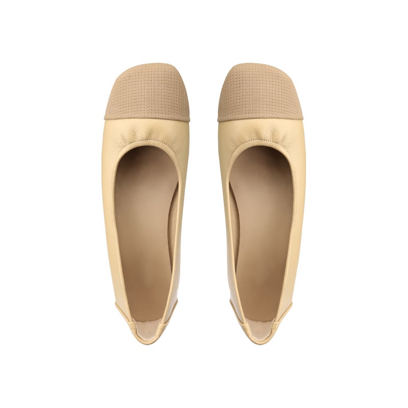 Loafers fără șiret pentru femei, vârf pătrat, talpă plată mică (1–3 cm), partea superioară din Super Fiber, branț din Microfiber Leather, talpă din cauciuc