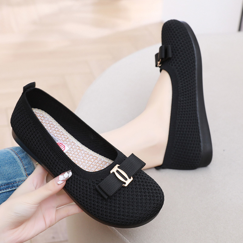 Pantofi Doudou pentru femei, Stil Leisure, Parte superioară din plasă, Talpă poliuretanică, Tălpi textile, Închidere Slip-On (Stil: Leisure; Partea superioară: Plasă; Talpă: Poliuretan; Tălpi textile; Închidere: Slip-On)