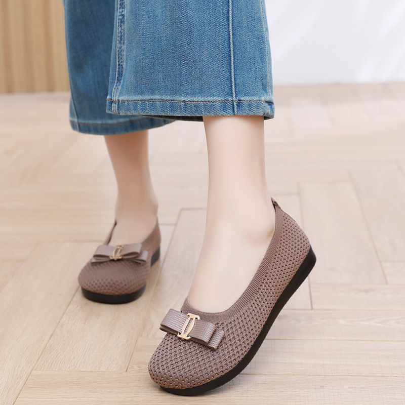 Pantofi Doudou pentru femei, Stil Leisure, Parte superioară din plasă, Talpă poliuretanică, Tălpi textile, Închidere Slip-On (Stil: Leisure; Partea superioară: Plasă; Talpă: Poliuretan; Tălpi textile; Închidere: Slip-On)