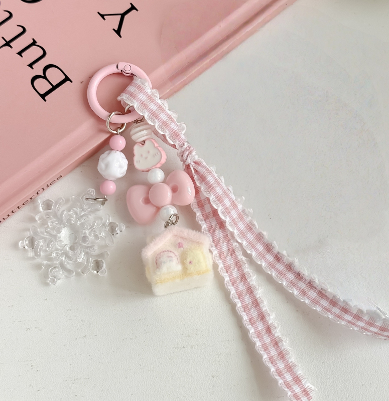 Ručne navlievaný prívesok na tašku z zliatiny, s dizajnom snehový dom, kreslený štýl, bežný dizajn, 2025 zima