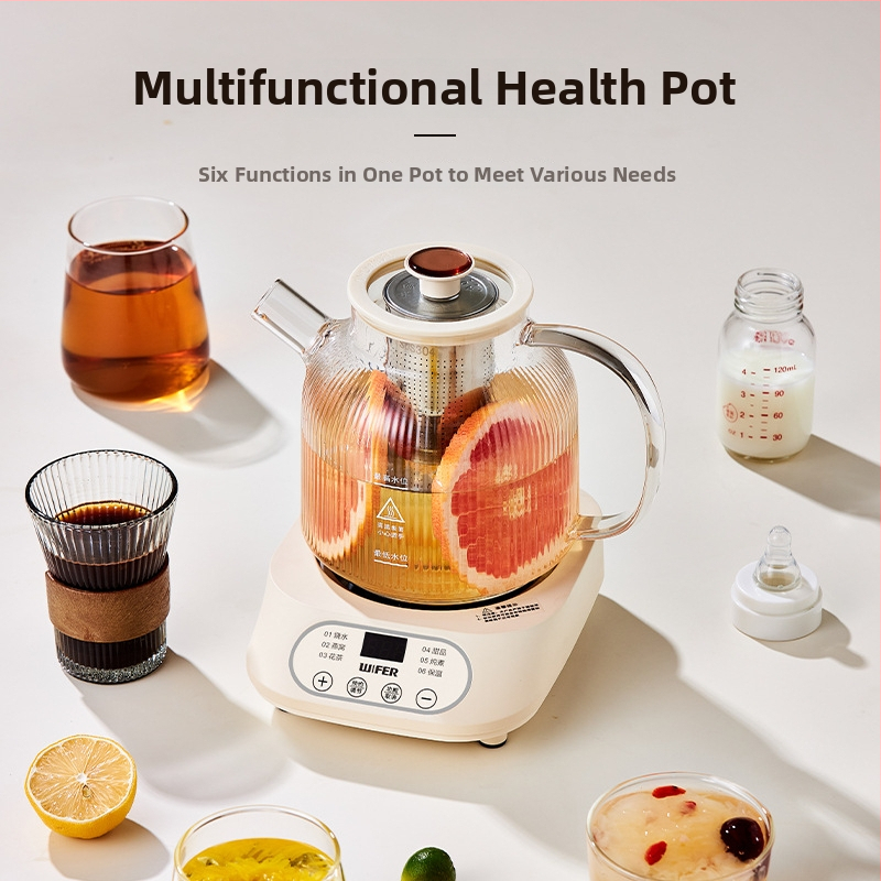 Sklenená čajová kanvica pre zdravie BG-16, 1 L, 220 V, 500 W, Digitálny termostat