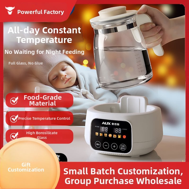 Elektrický sklenený čajník pre zdravie s ohrievačom mlieka pre bábätká – 1,3 L, 220V, 500–1000W, dotykové ovládanie