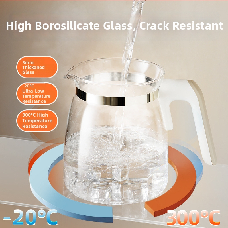 Elektrický sklenený čajník pre zdravie s ohrievačom mlieka pre bábätká – 1,3 L, 220V, 500–1000W, dotykové ovládanie