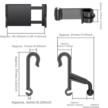 Automašīnas telefona turētājs ar saliekamu nelielu galdu, plastmasas korpuss, uzstādīšana ar ievietotu karti, universāla saderība, zīmols Shunwei