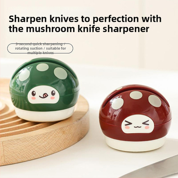 Ostrič nožov Yushi s ABS telom a prísavkou, moderný minimalistický dizajn