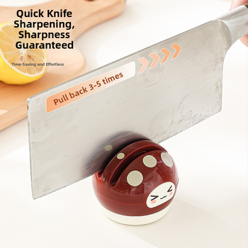 Ostrič nožov Yushi s ABS telom a prísavkou, moderný minimalistický dizajn