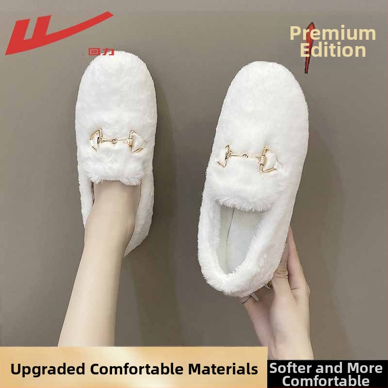 Dámske slip-on loafers s textilným vrchnkom, výstelka z umelého plsti, nízky podpätok 1–3 cm