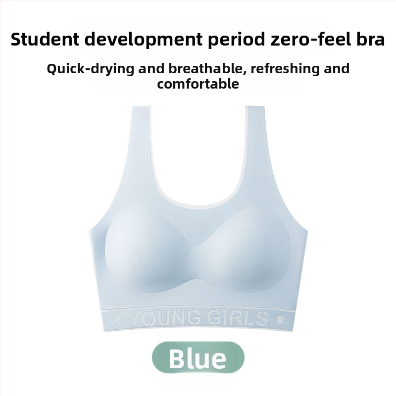 Bezšvový športový podprsenka pre dievčatá v štýle vesty, nylon, 3/4 košíček, tenké tvarované košíčky, pevné dvojité ramienka, priedušný