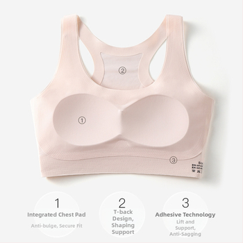 Dievčenská športová podprsenka pre vývoj: 3/4 košík, tenký tvarovaný košík, bavlnená výstelka, hlavný materiál Nylon, Ice Silk, pevné dvojité ramienka