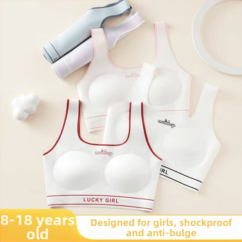 Nylonové športové podprsenka pre tínedžerky (13–18) – tenké formované košíčky, úplné krytie, pohodlné