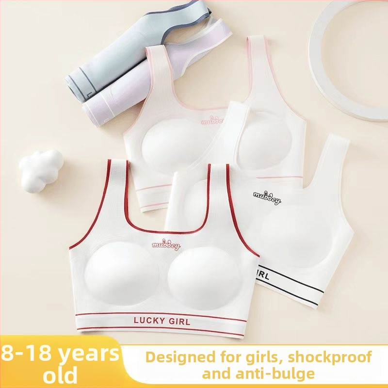Nylonové športové podprsenka pre tínedžerky (13–18) – tenké formované košíčky, úplné krytie, pohodlné