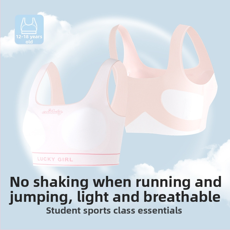 Nylonové športové podprsenka pre tínedžerky (13–18) – tenké formované košíčky, úplné krytie, pohodlné