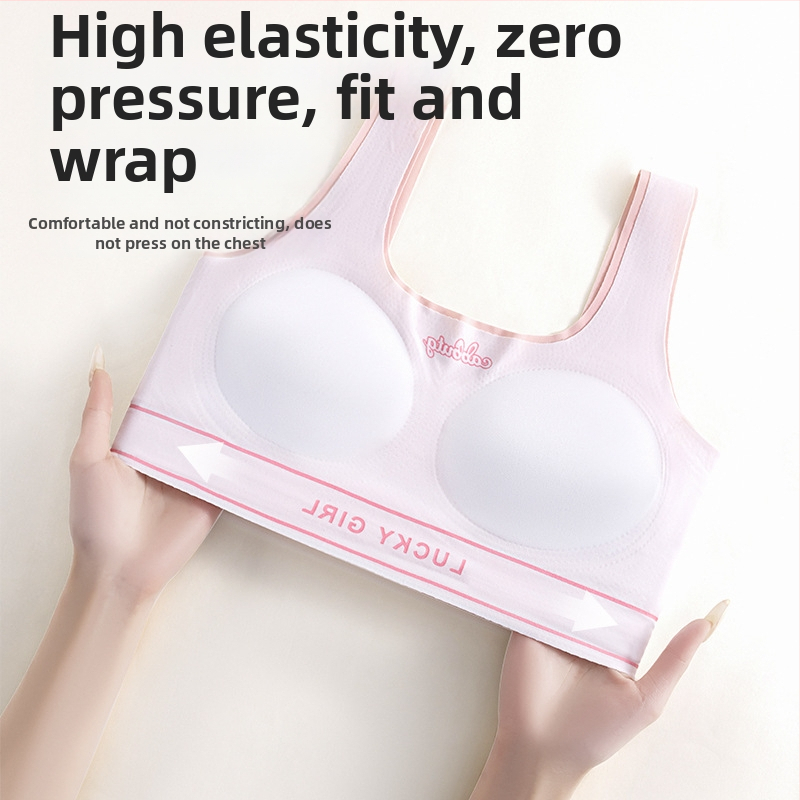 Nylonové športové podprsenka pre tínedžerky (13–18) – tenké formované košíčky, úplné krytie, pohodlné