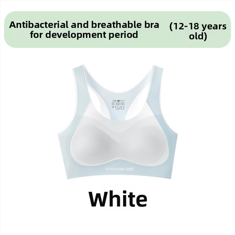 Dievčenská športová podprsenka, antibakteriálna, bezšvová, plné košíky s tenkou bavlnenou výstelkou, hlavný materiál nylon, podšívka 80% nylon/20% spandex, pevné dvojité ramienka