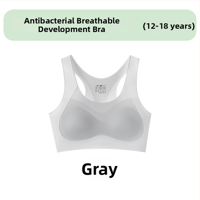 Dievčenská športová podprsenka, antibakteriálna, bezšvová, plné košíky s tenkou bavlnenou výstelkou, hlavný materiál nylon, podšívka 80% nylon/20% spandex, pevné dvojité ramienka