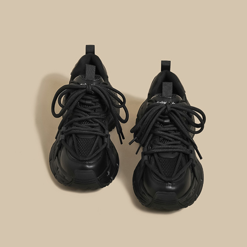 Ženske patike Dad shoes, gornji dio od dvostruke kože i tkanine, gumena potplat, ravna peta, casual tenisice