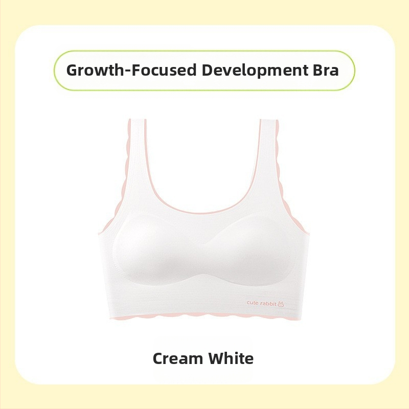 Dievčenská vestová podprsenka pre vek 12–15 rokov, Nylon + Spandex, Plný košíček, Tenký tvarovací košíček, Podšívka z nylonu