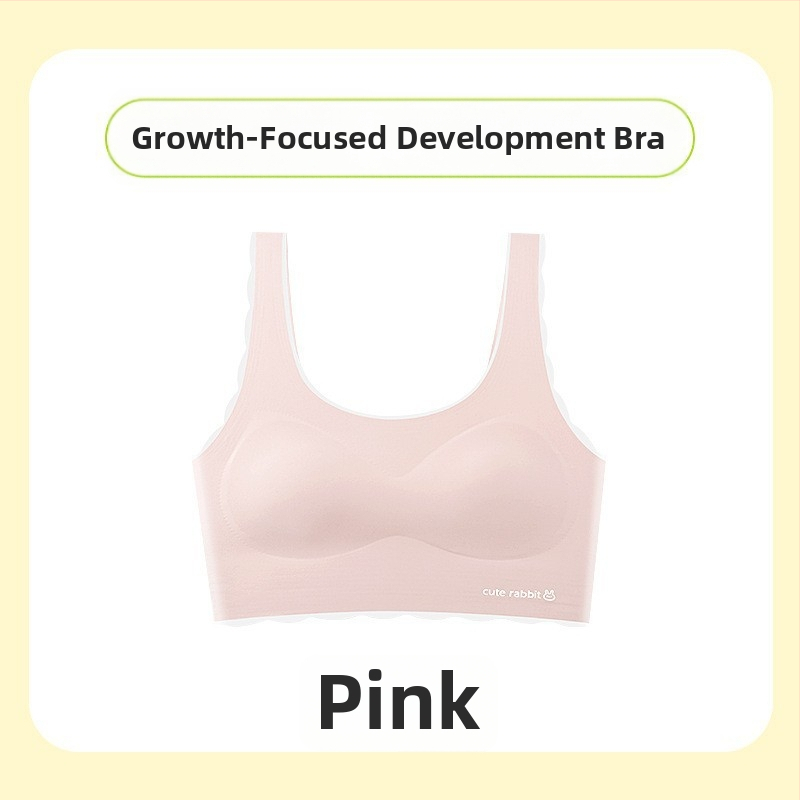 Dievčenská vestová podprsenka pre vek 12–15 rokov, Nylon + Spandex, Plný košíček, Tenký tvarovací košíček, Podšívka z nylonu